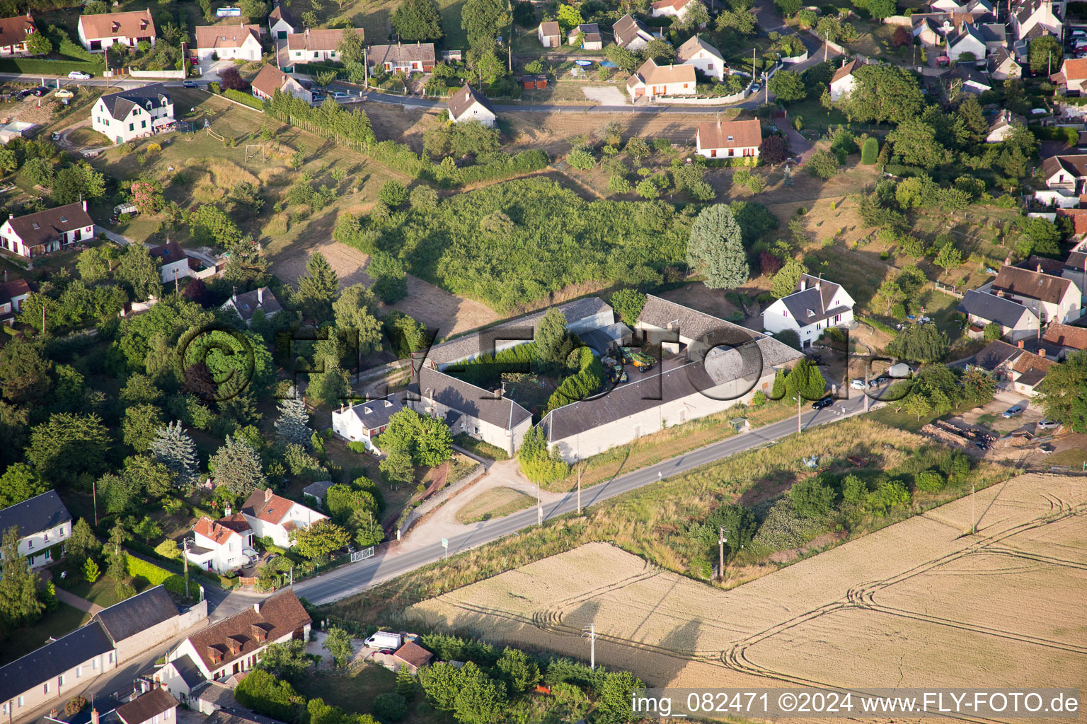 Vue aérienne de Candé-sur-Beuvron dans le département Loir et Cher, France