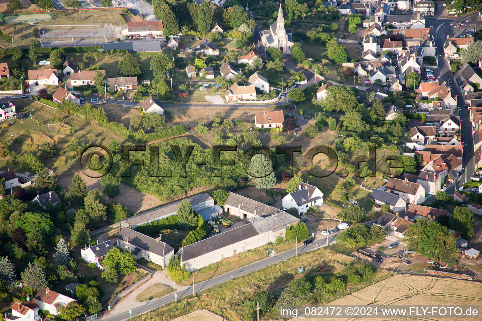 Photographie aérienne de Candé-sur-Beuvron dans le département Loir et Cher, France