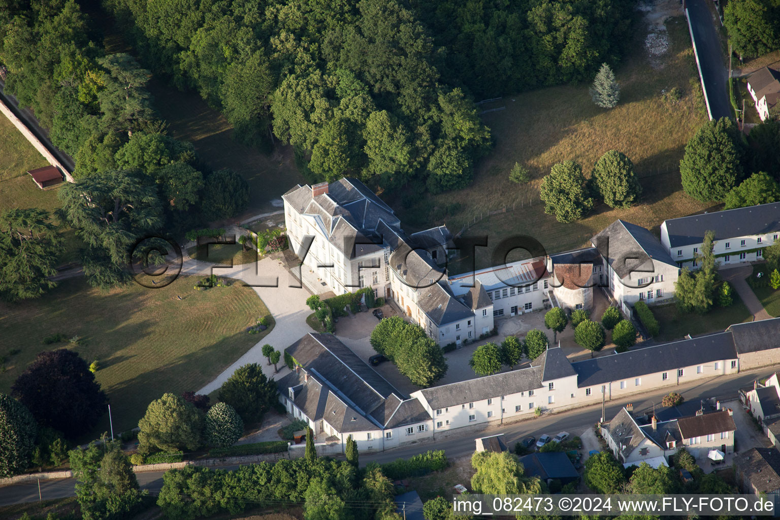 Vue oblique de Candé-sur-Beuvron dans le département Loir et Cher, France