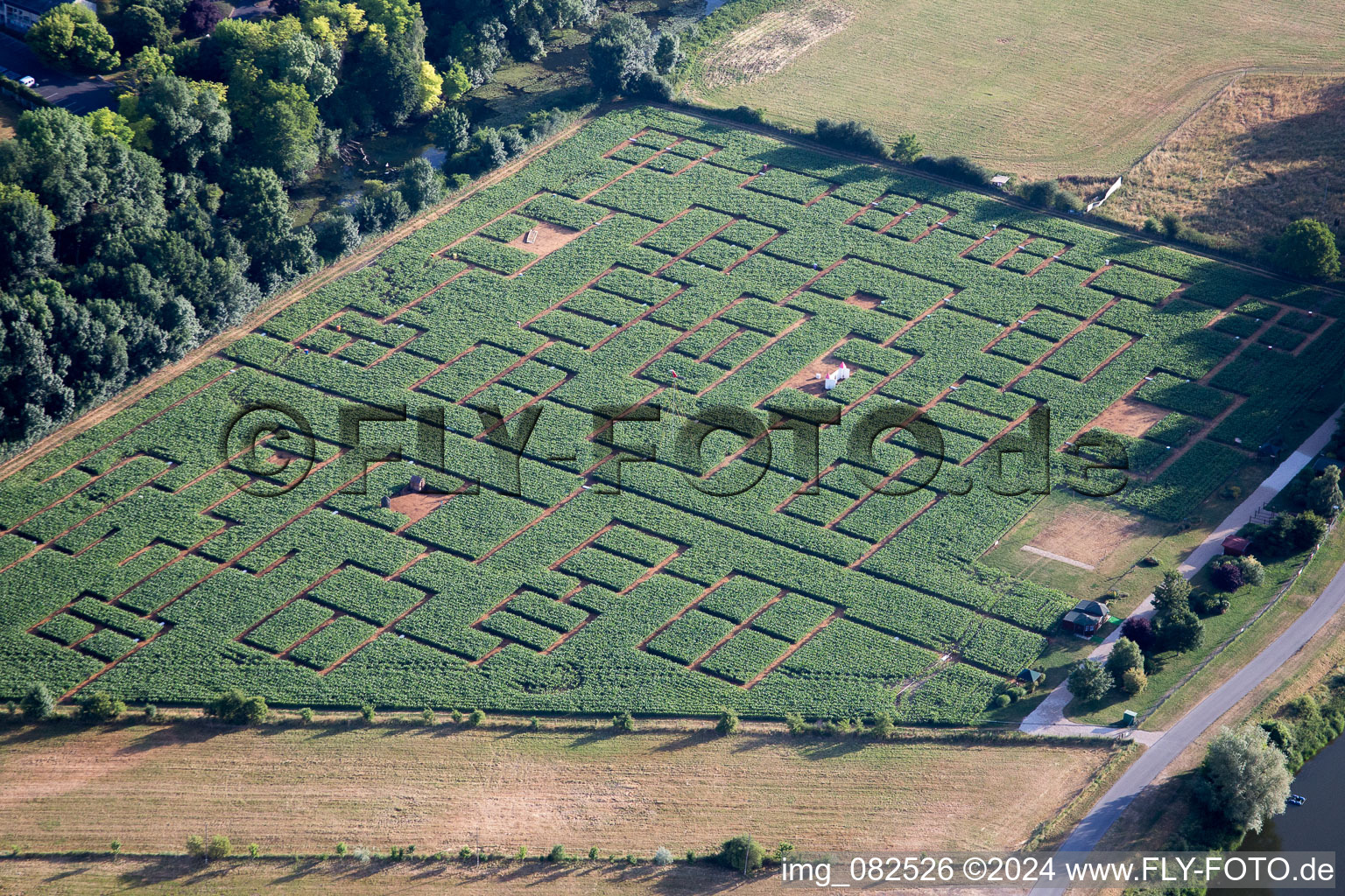Vue aérienne de Labyrinthe - Labyrinthe sur Beaugency à Beaugency dans le département Loiret, France