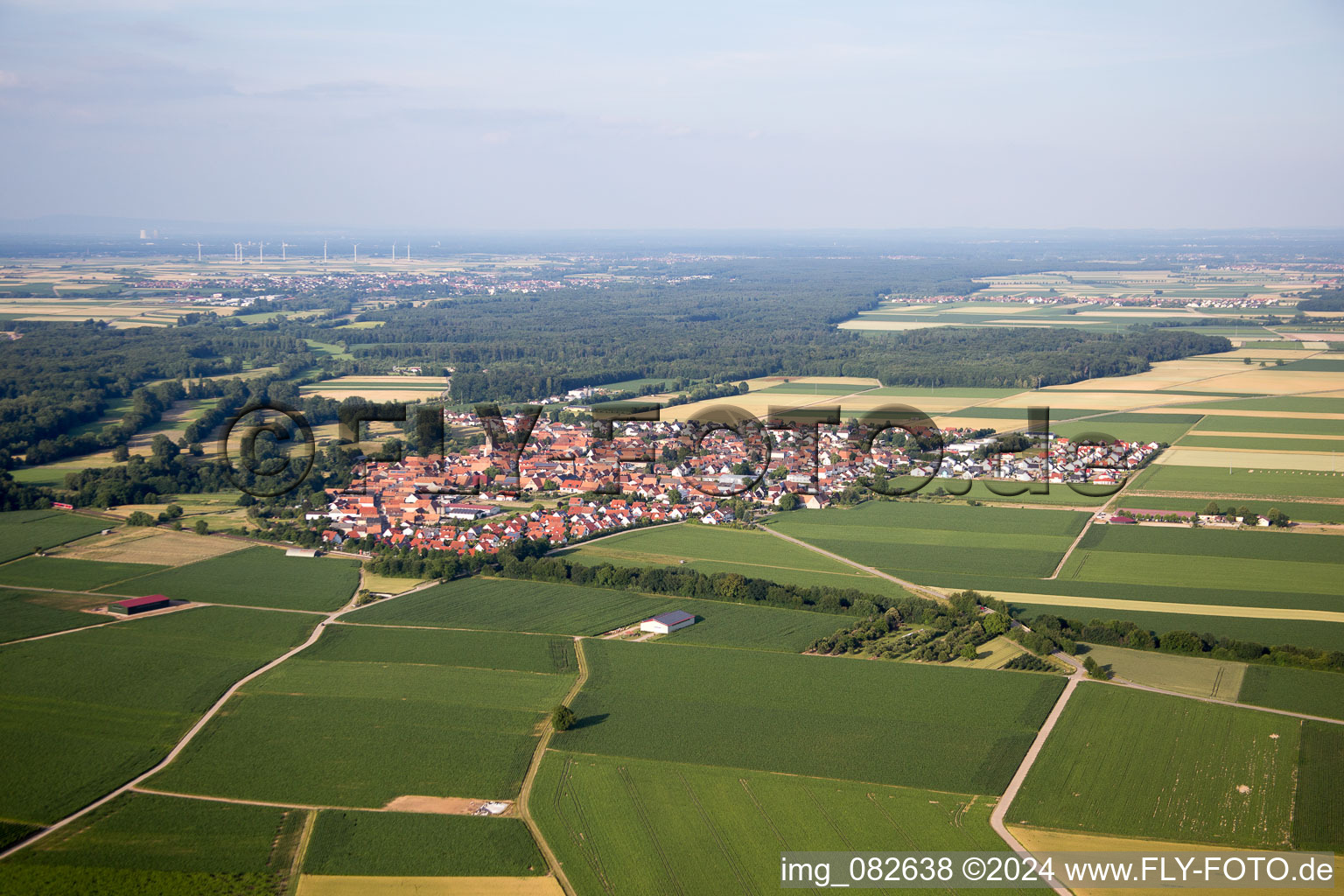 Image drone de Steinweiler dans le département Rhénanie-Palatinat, Allemagne