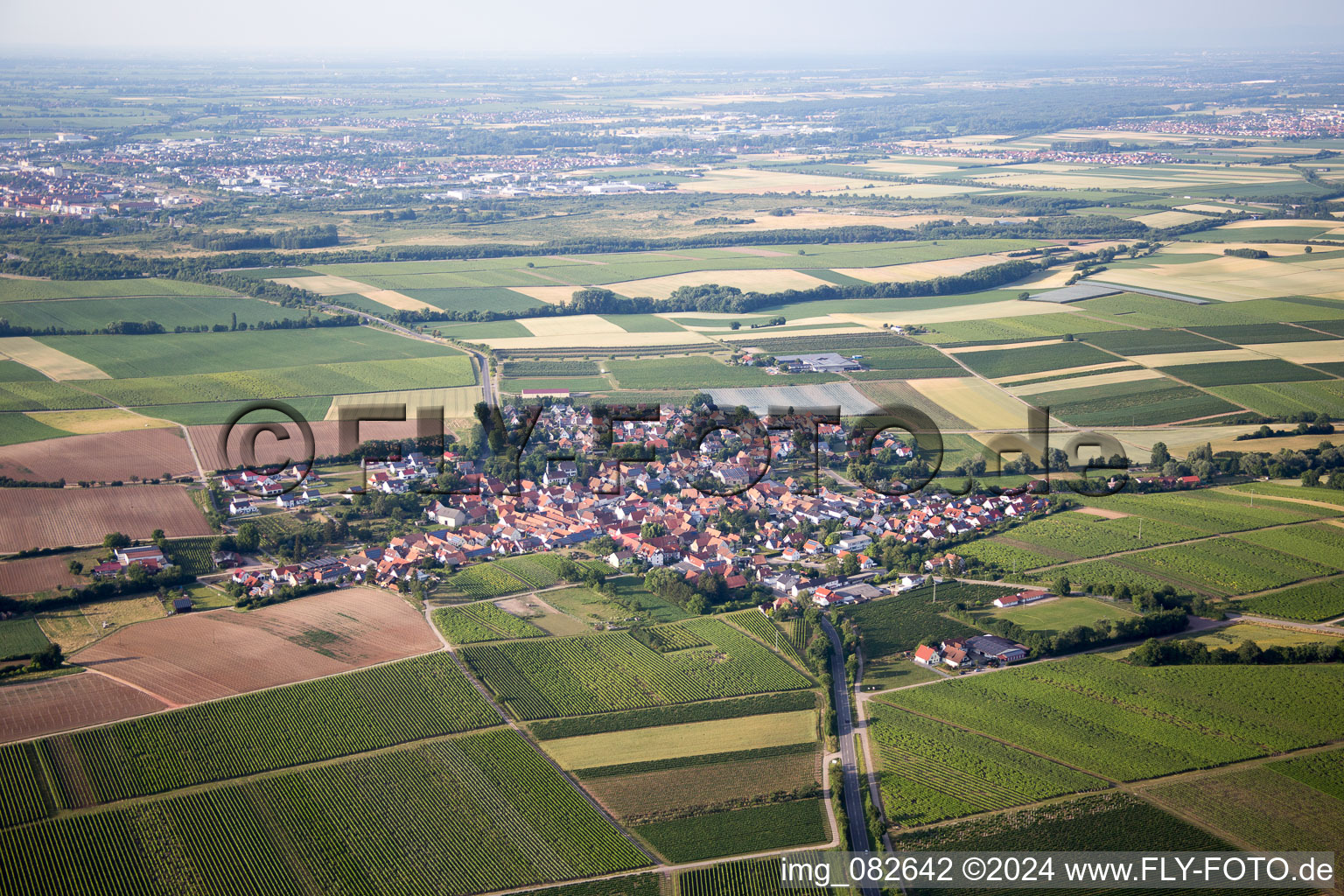 Photographie aérienne de Impflingen dans le département Rhénanie-Palatinat, Allemagne