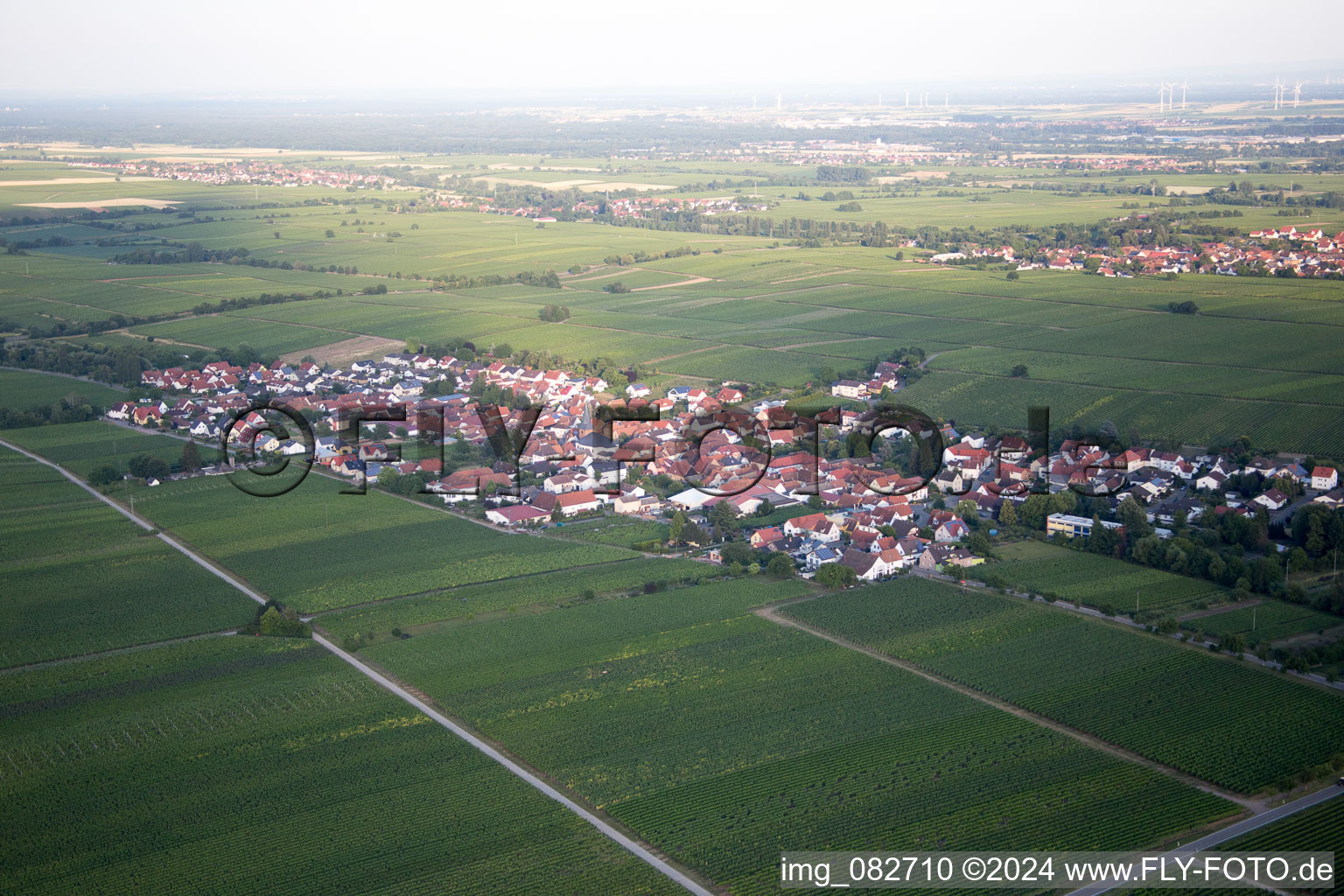 Vue aérienne de Roschbach dans le département Rhénanie-Palatinat, Allemagne