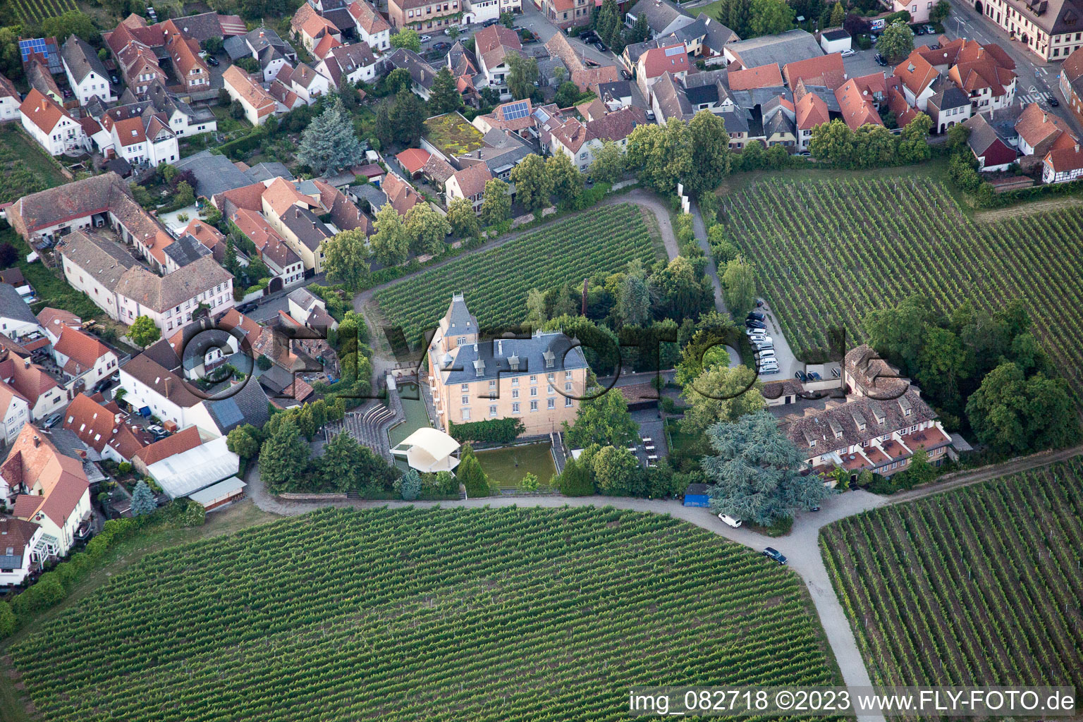 Edesheim dans le département Rhénanie-Palatinat, Allemagne d'en haut