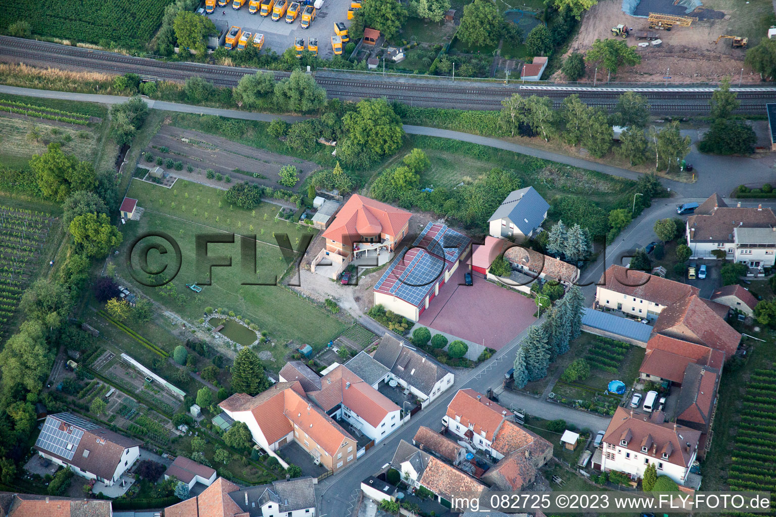 Enregistrement par drone de Edesheim dans le département Rhénanie-Palatinat, Allemagne