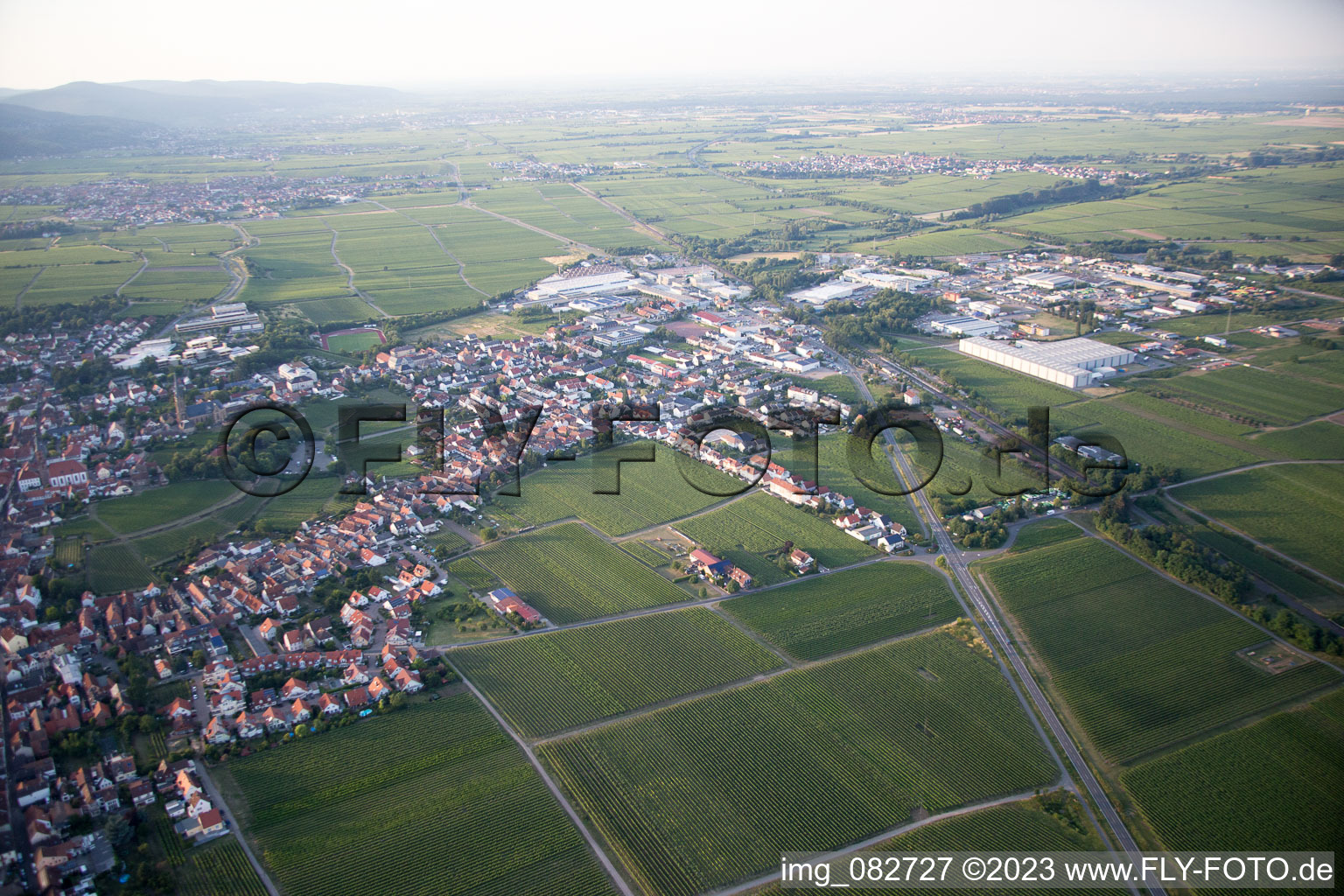 Photographie aérienne de Edenkoben dans le département Rhénanie-Palatinat, Allemagne