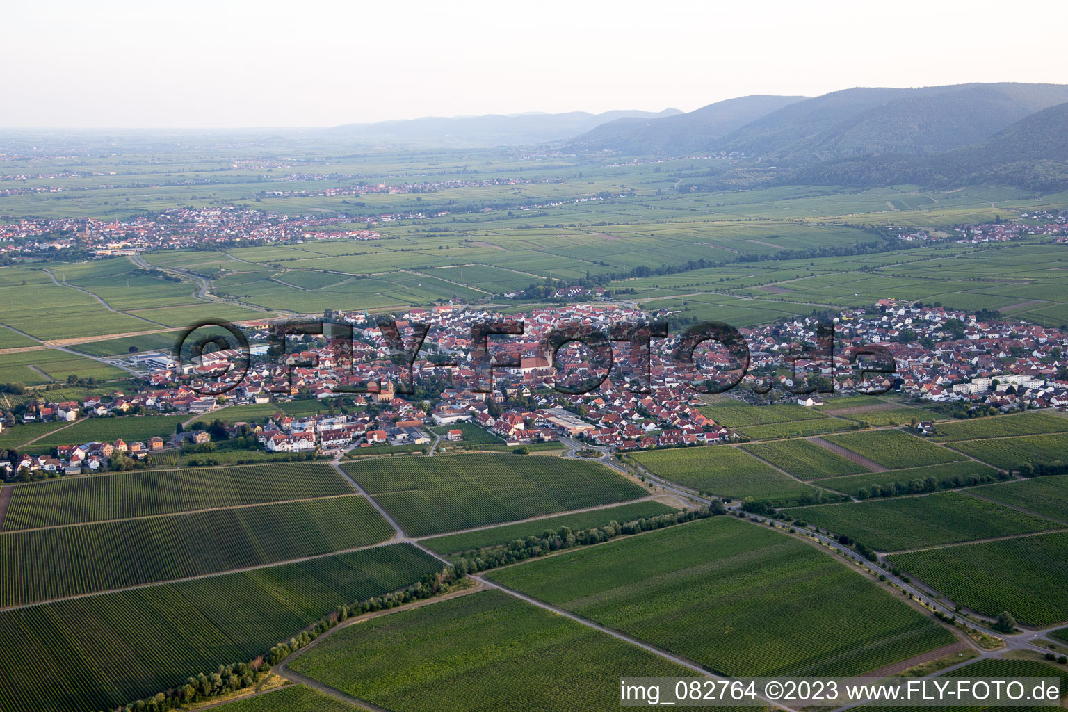 Photographie aérienne de Maikammer dans le département Rhénanie-Palatinat, Allemagne