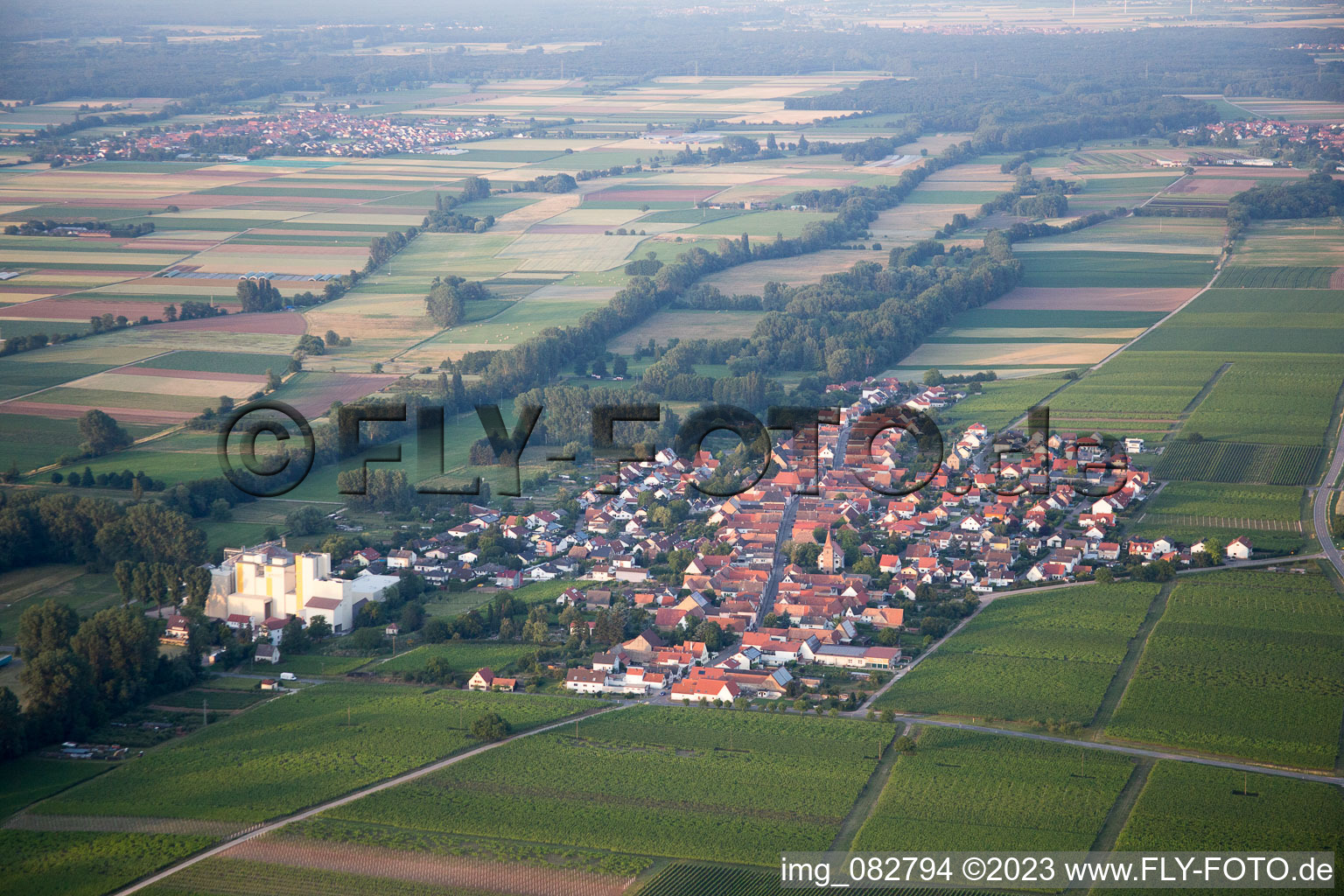 Freimersheim dans le département Rhénanie-Palatinat, Allemagne d'en haut