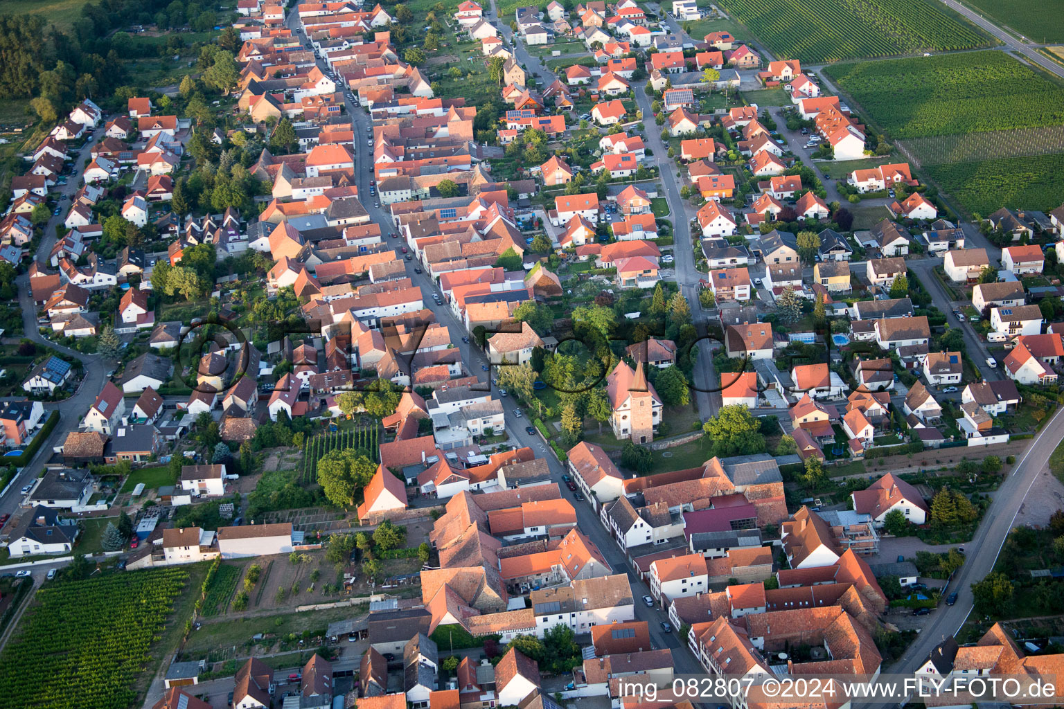 Vue aérienne de (Palatinat) à Freimersheim dans le département Rhénanie-Palatinat, Allemagne