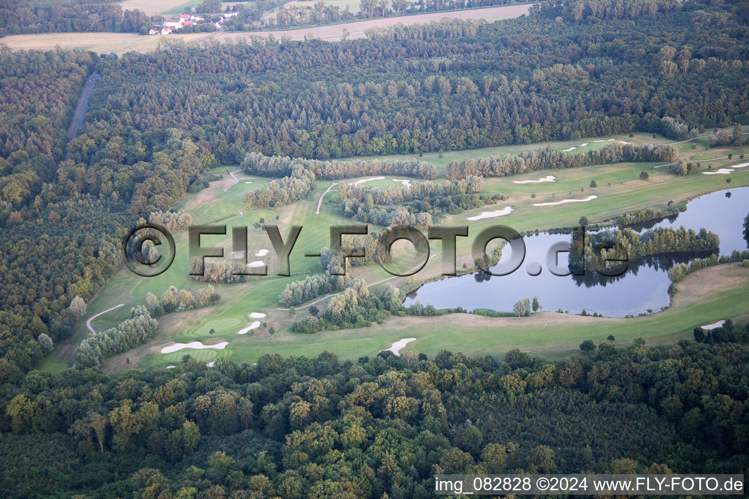 Vue aérienne de Golf du Dreihof à Essingen dans le département Rhénanie-Palatinat, Allemagne