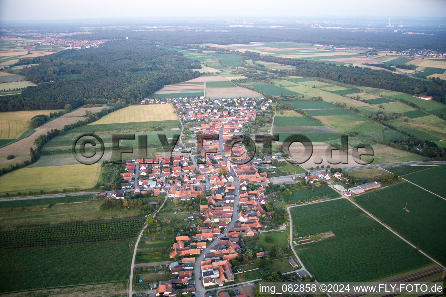 Vue oblique de Erlenbach bei Kandel dans le département Rhénanie-Palatinat, Allemagne