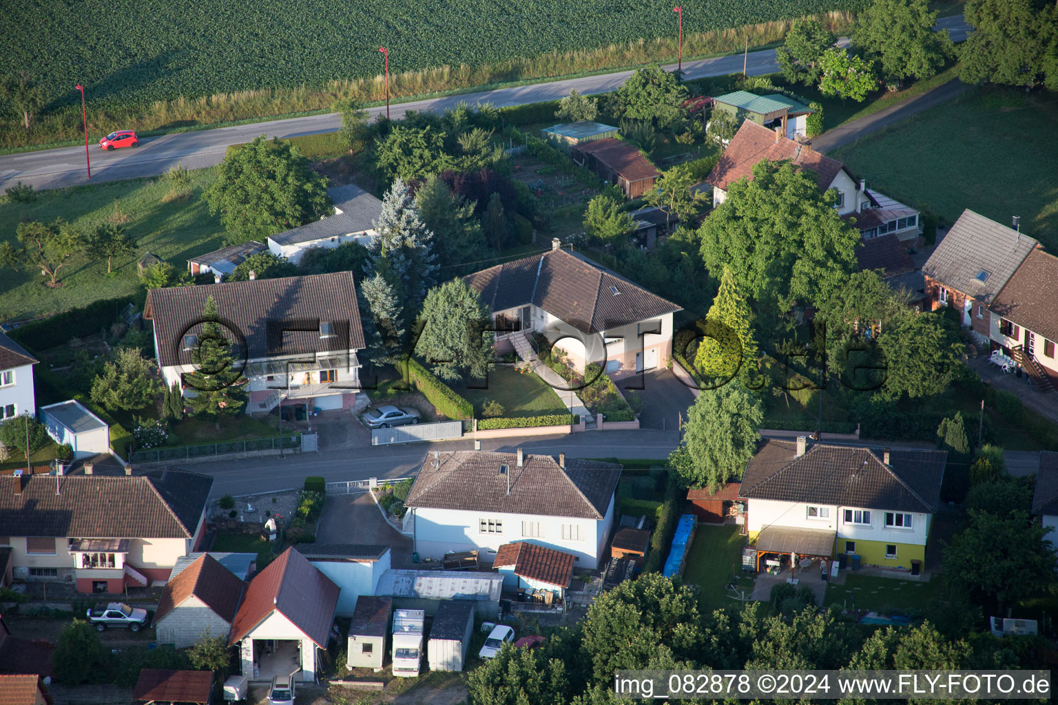 Scheibenhard dans le département Bas Rhin, France hors des airs