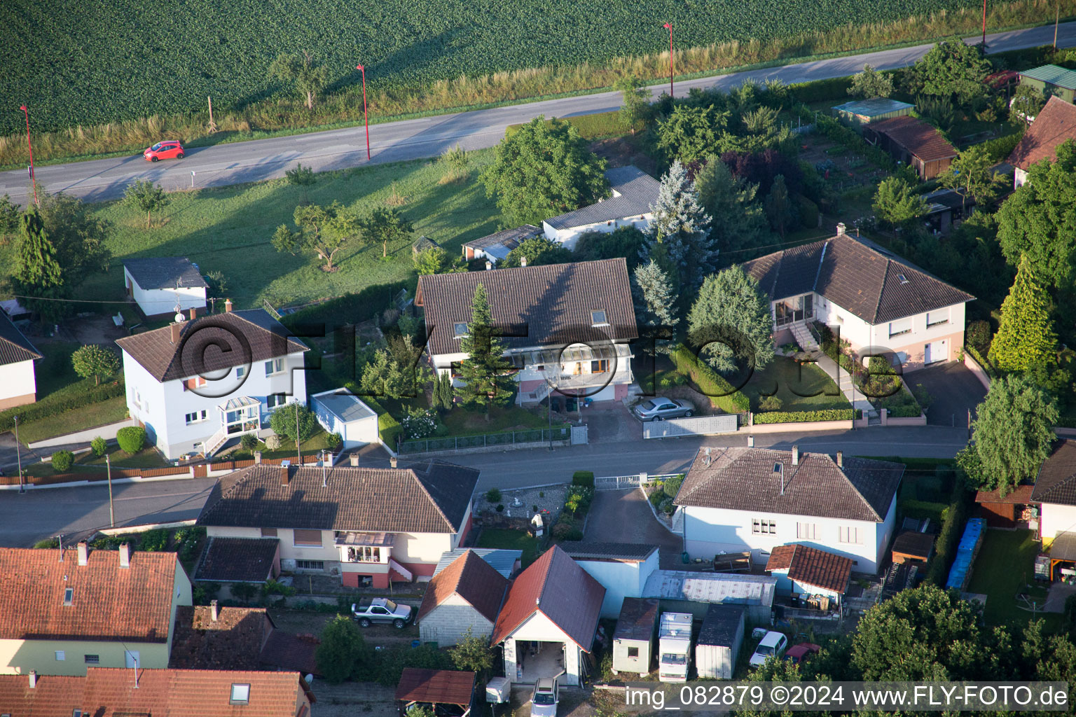 Scheibenhard dans le département Bas Rhin, France vue d'en haut