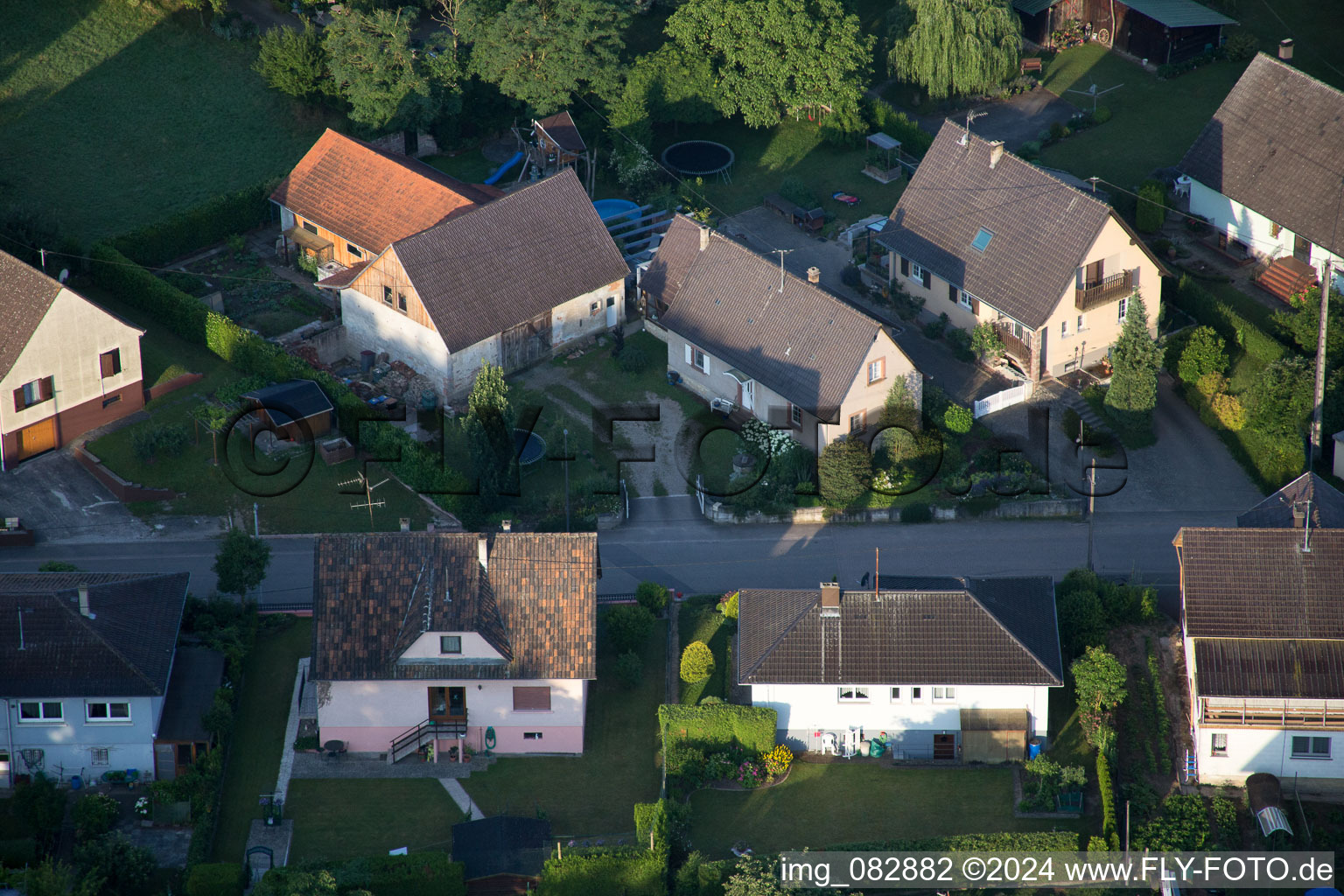 Scheibenhard dans le département Bas Rhin, France vue du ciel