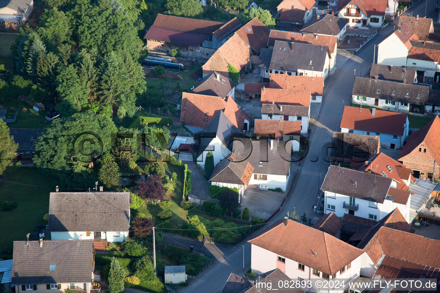 Scheibenhard dans le département Bas Rhin, France vue d'en haut