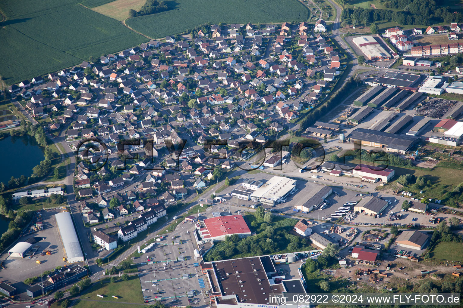 Photographie aérienne de Soufflenheim dans le département Bas Rhin, France