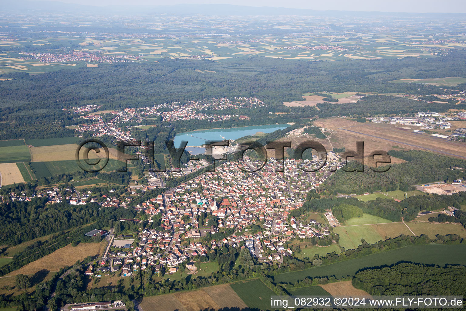 Vue aérienne de Kaltenhouse dans le département Bas Rhin, France