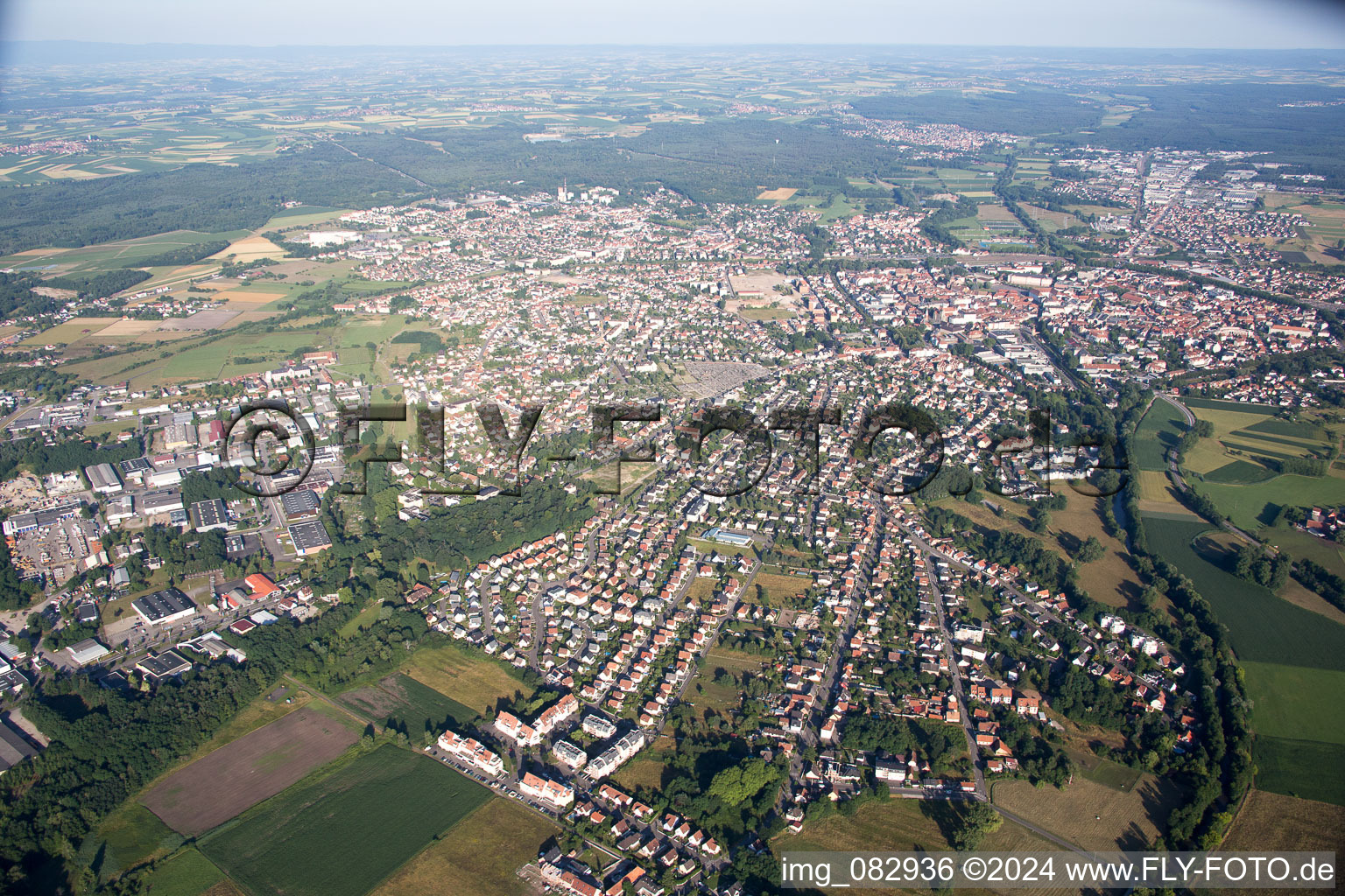 Vue aérienne de Haguenau dans le département Bas Rhin, France