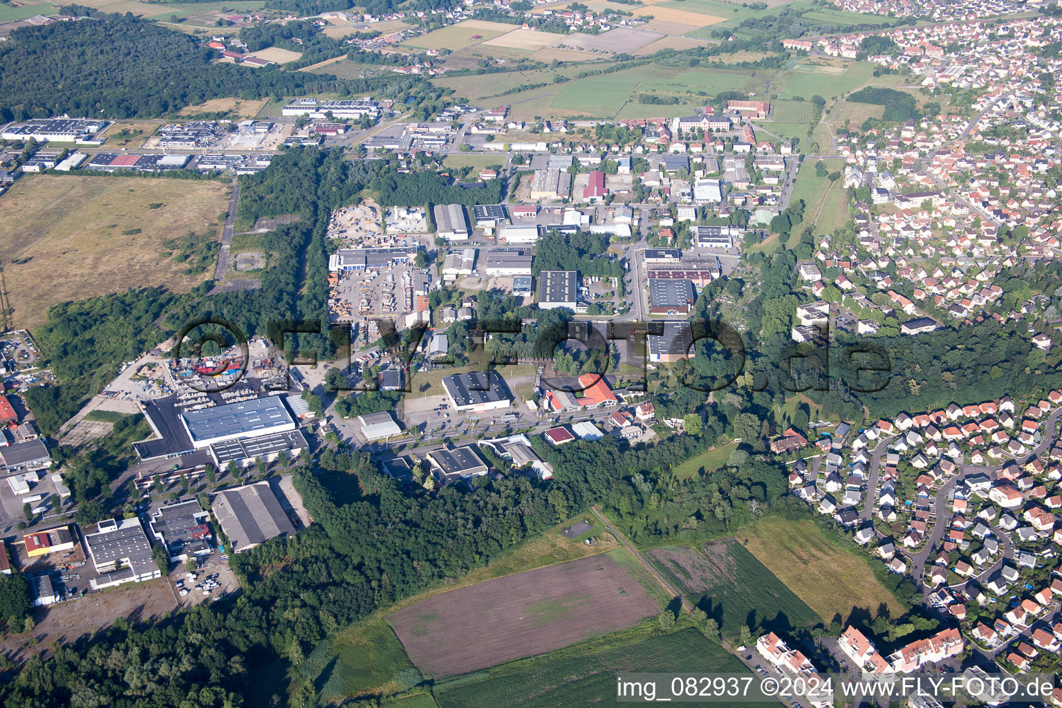 Photographie aérienne de Haguenau dans le département Bas Rhin, France