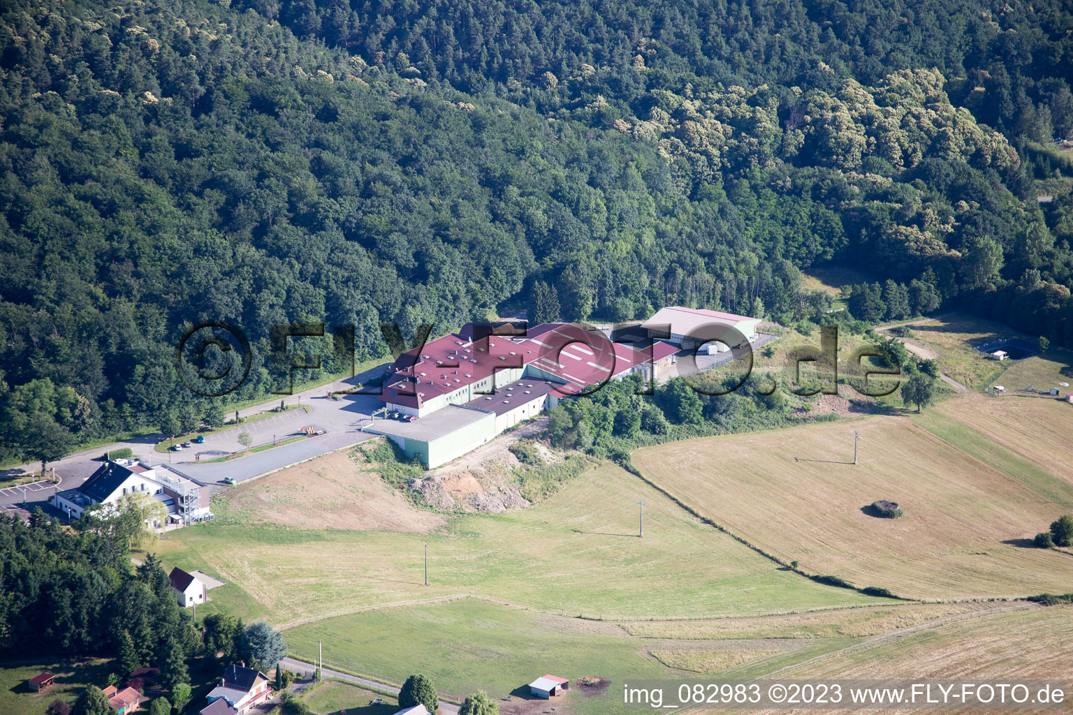 Photographie aérienne de Cleebourg dans le département Bas Rhin, France