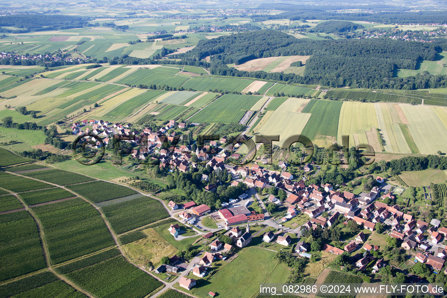 Cleebourg dans le département Bas Rhin, France d'en haut