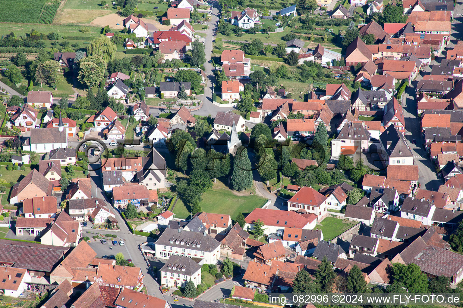 Photographie aérienne de Steinseltz dans le département Bas Rhin, France