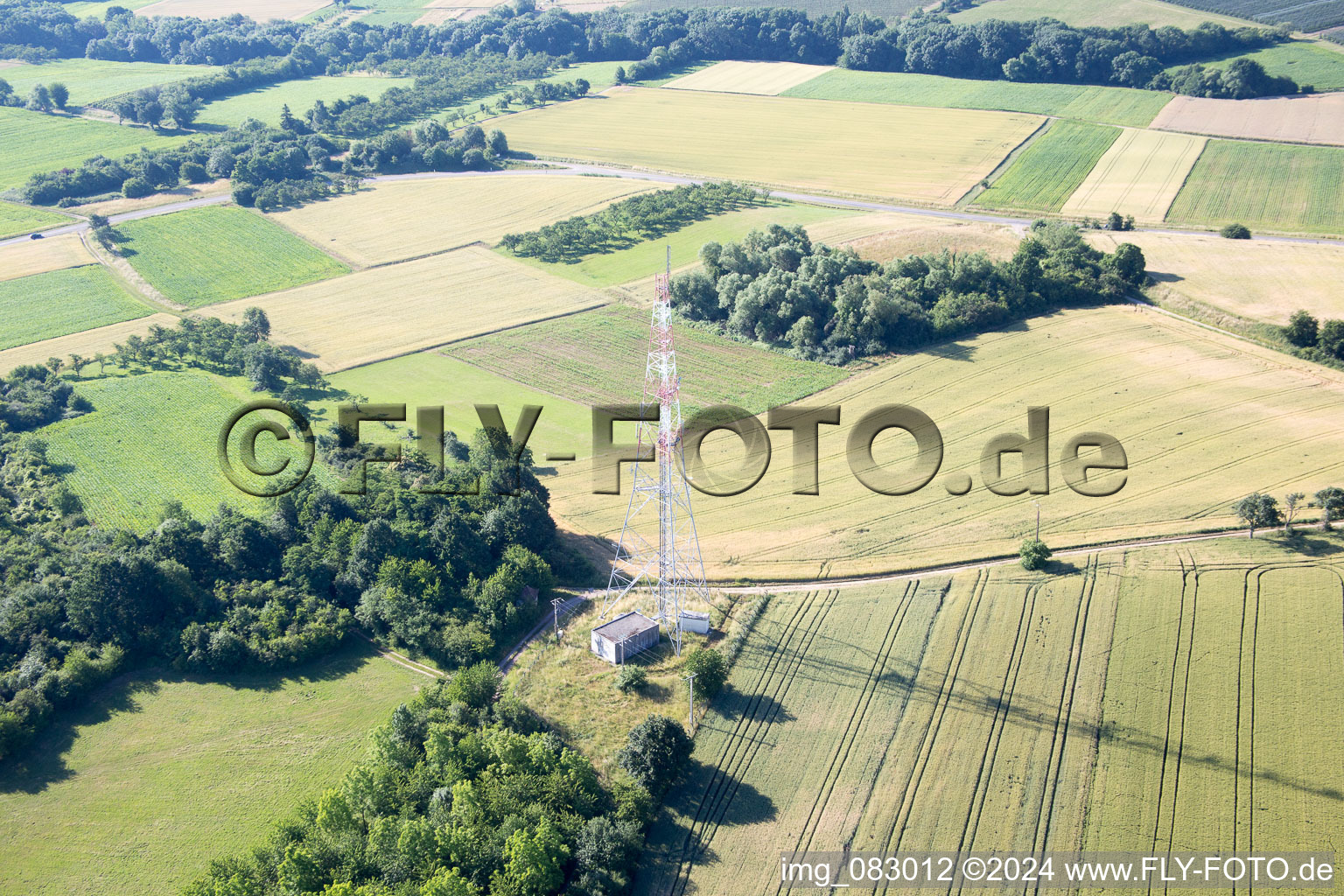 Vue oblique de Wissembourg dans le département Bas Rhin, France