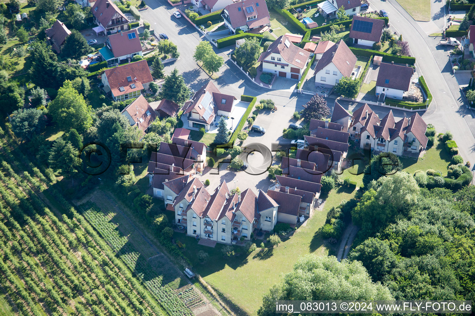 Wissembourg dans le département Bas Rhin, France d'en haut