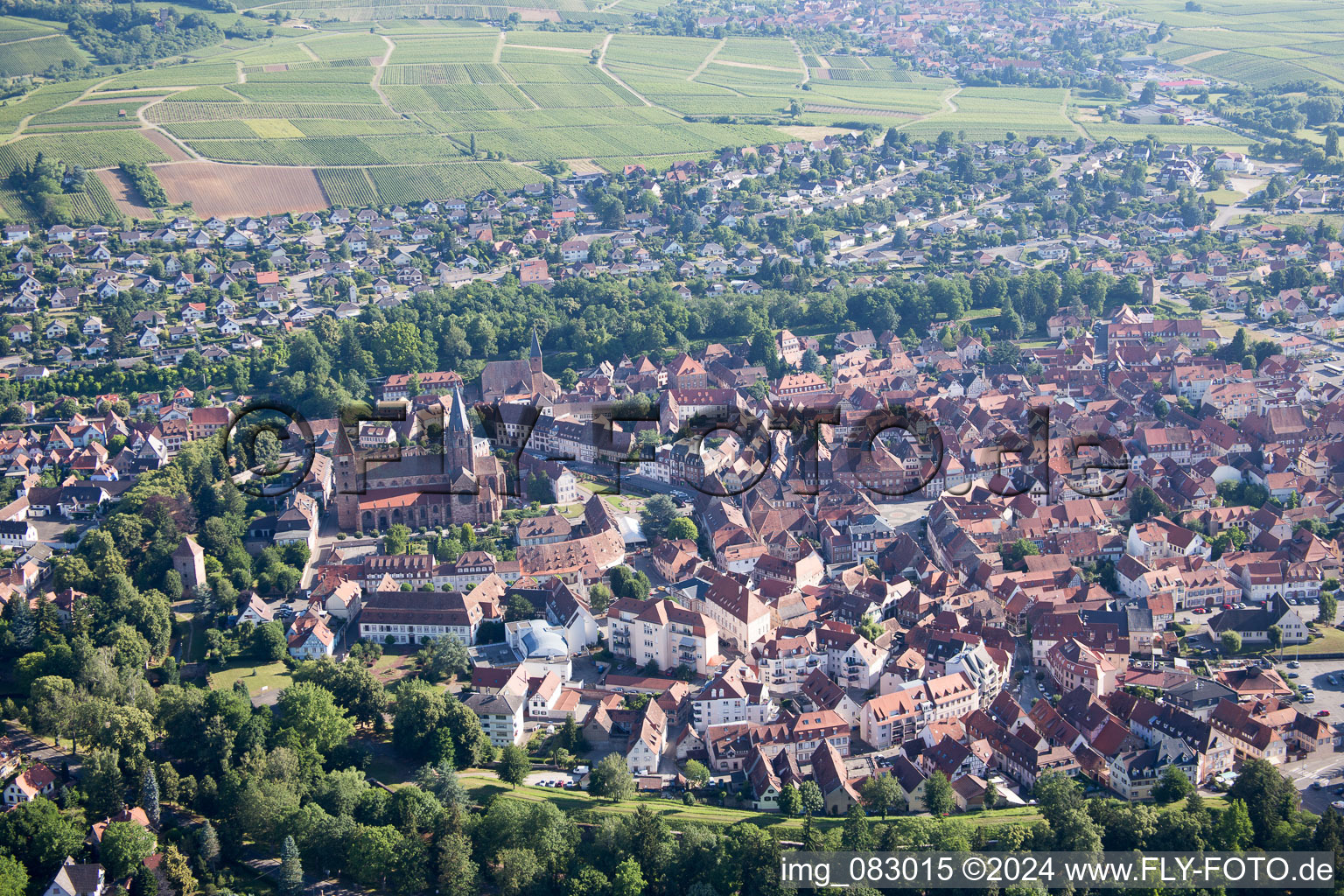 Wissembourg dans le département Bas Rhin, France vue d'en haut