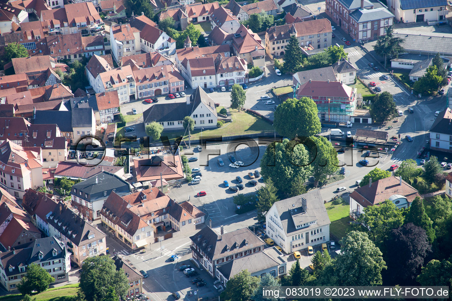 Enregistrement par drone de Wissembourg dans le département Bas Rhin, France