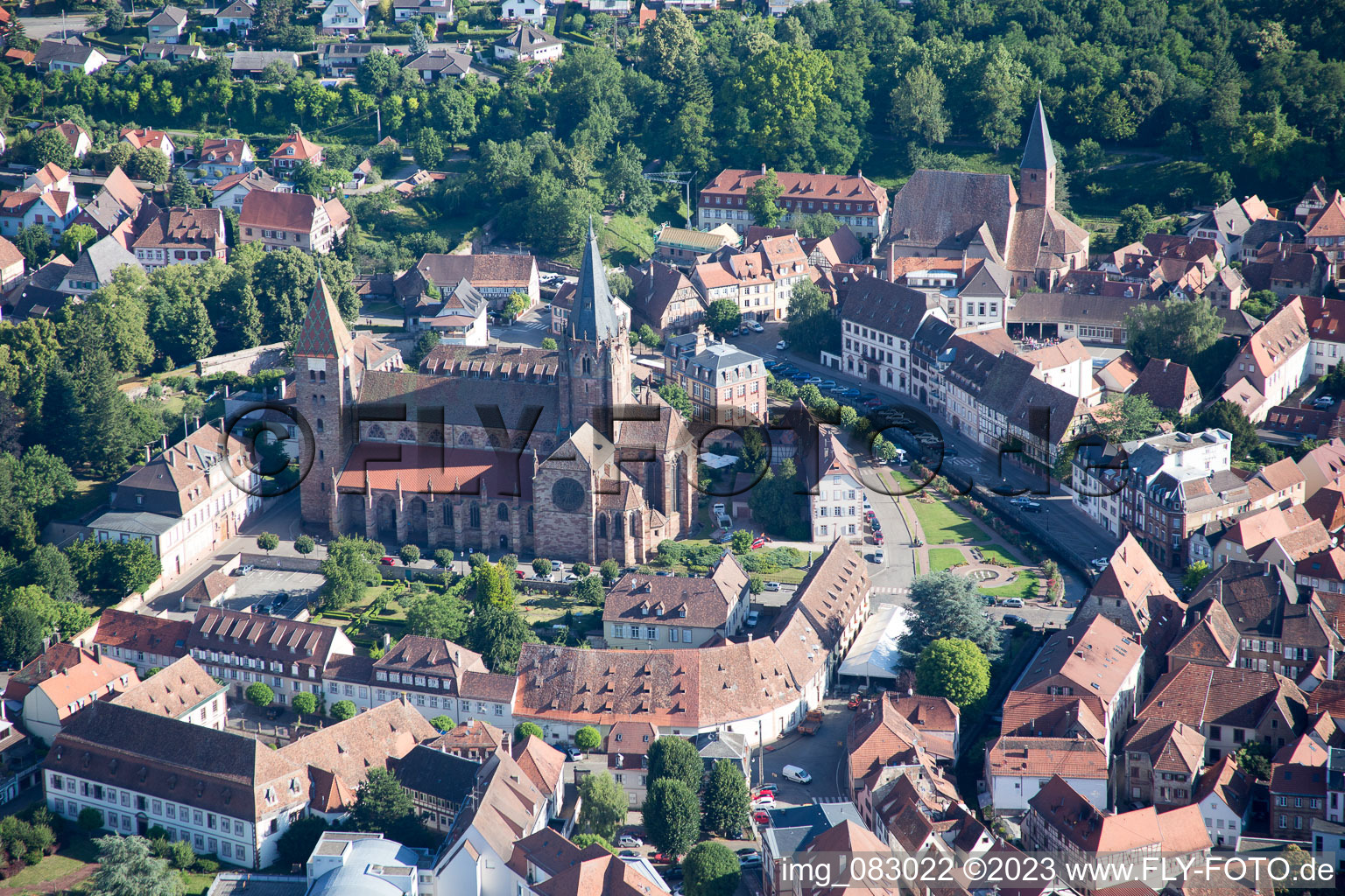 Wissembourg dans le département Bas Rhin, France d'un drone