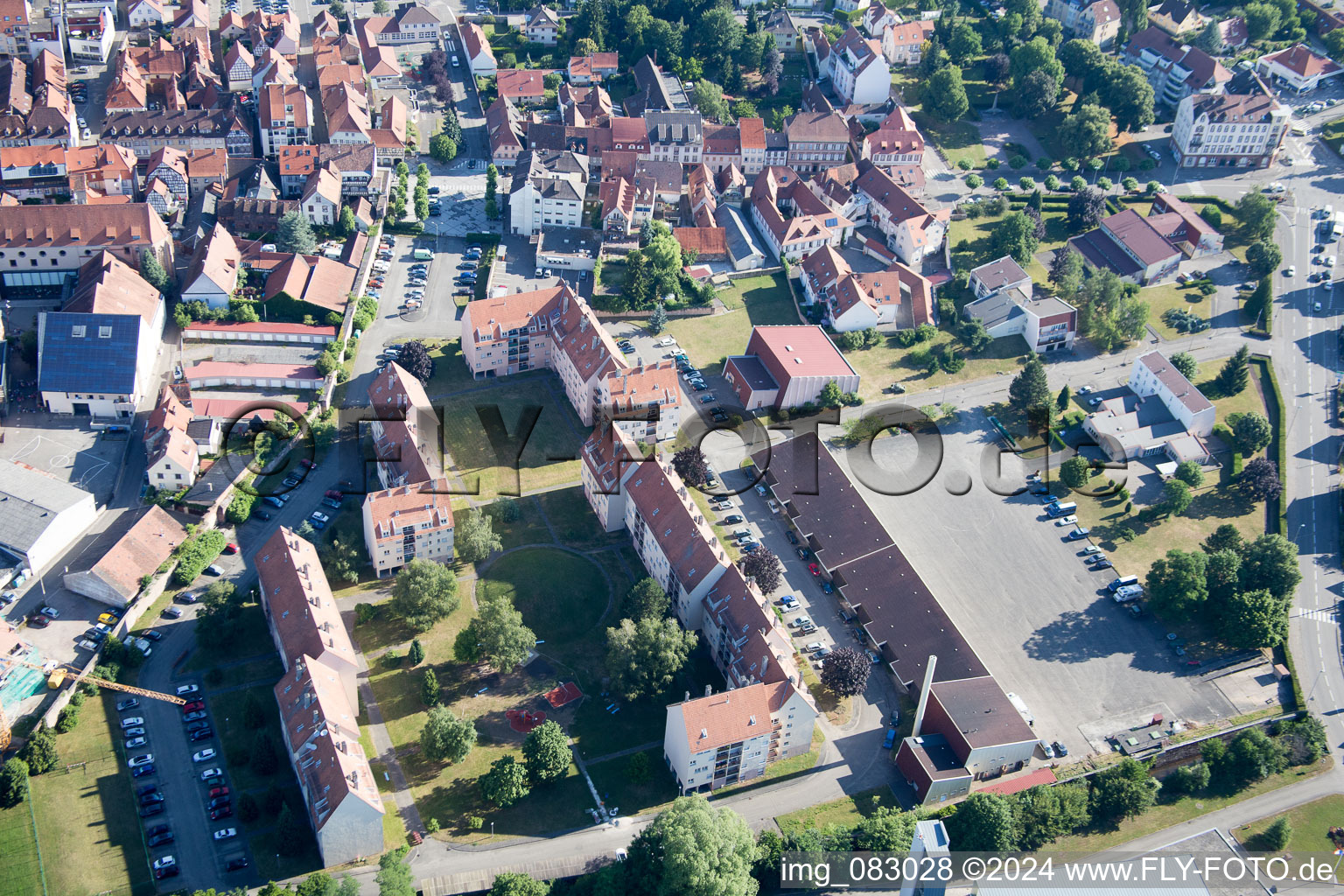 Photographie aérienne de Wissembourg dans le département Bas Rhin, France