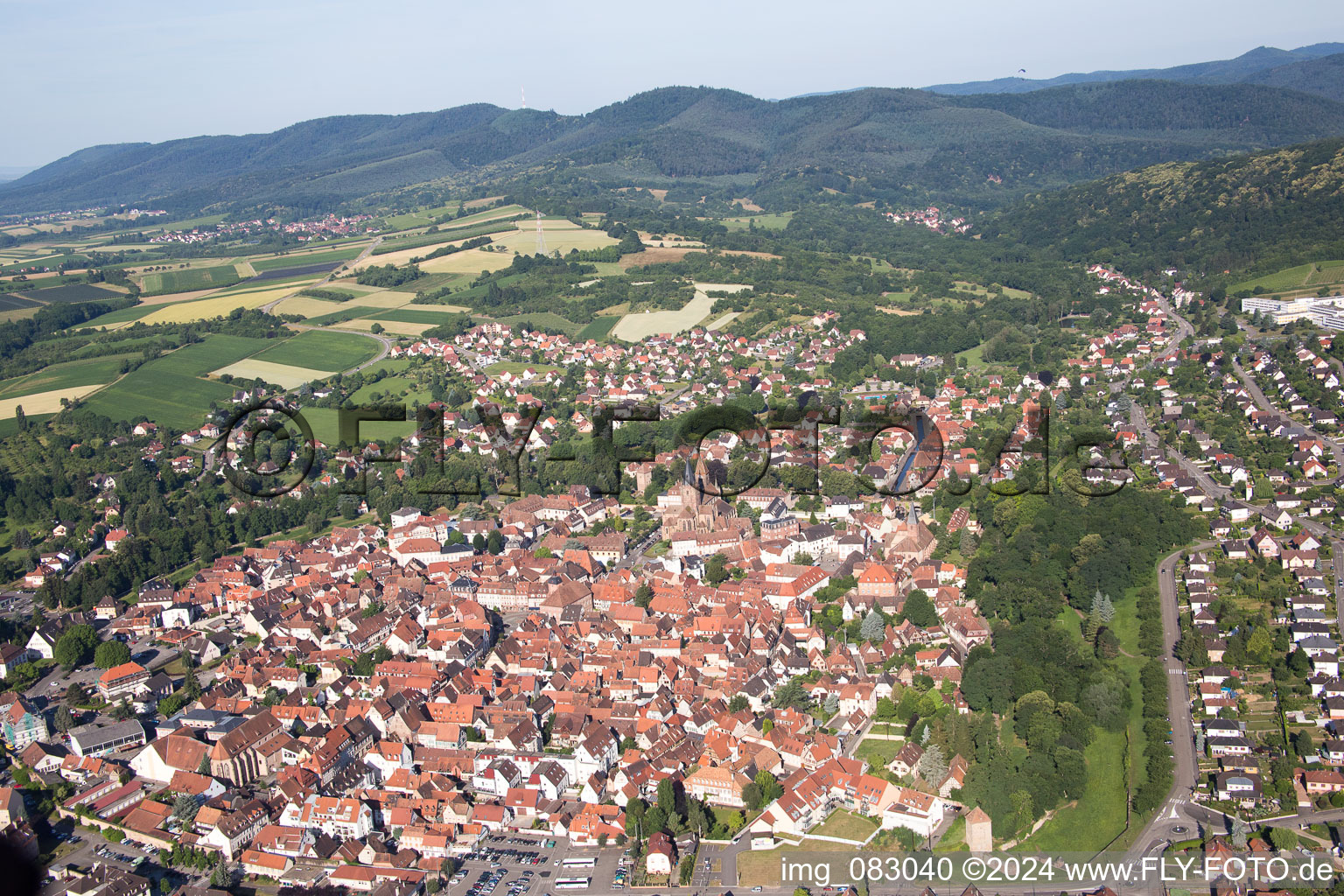 Image drone de Wissembourg dans le département Bas Rhin, France