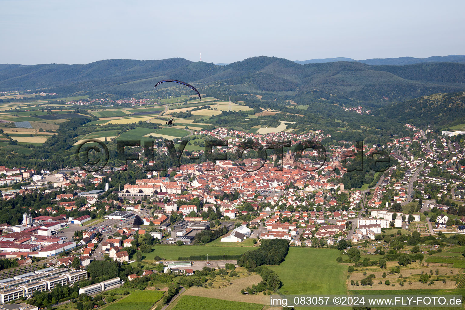 Photographie aérienne de Wissembourg dans le département Bas Rhin, France