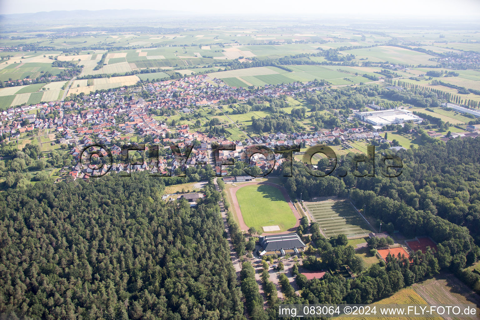 Vue aérienne de Quartier Schaidt in Wörth am Rhein dans le département Rhénanie-Palatinat, Allemagne