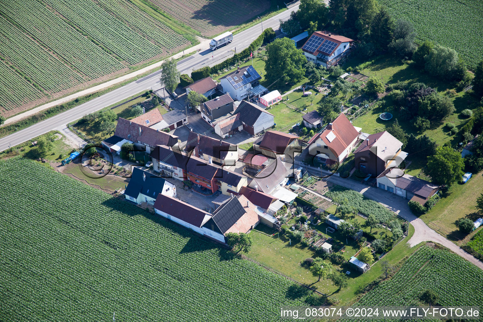 Minfeld dans le département Rhénanie-Palatinat, Allemagne hors des airs