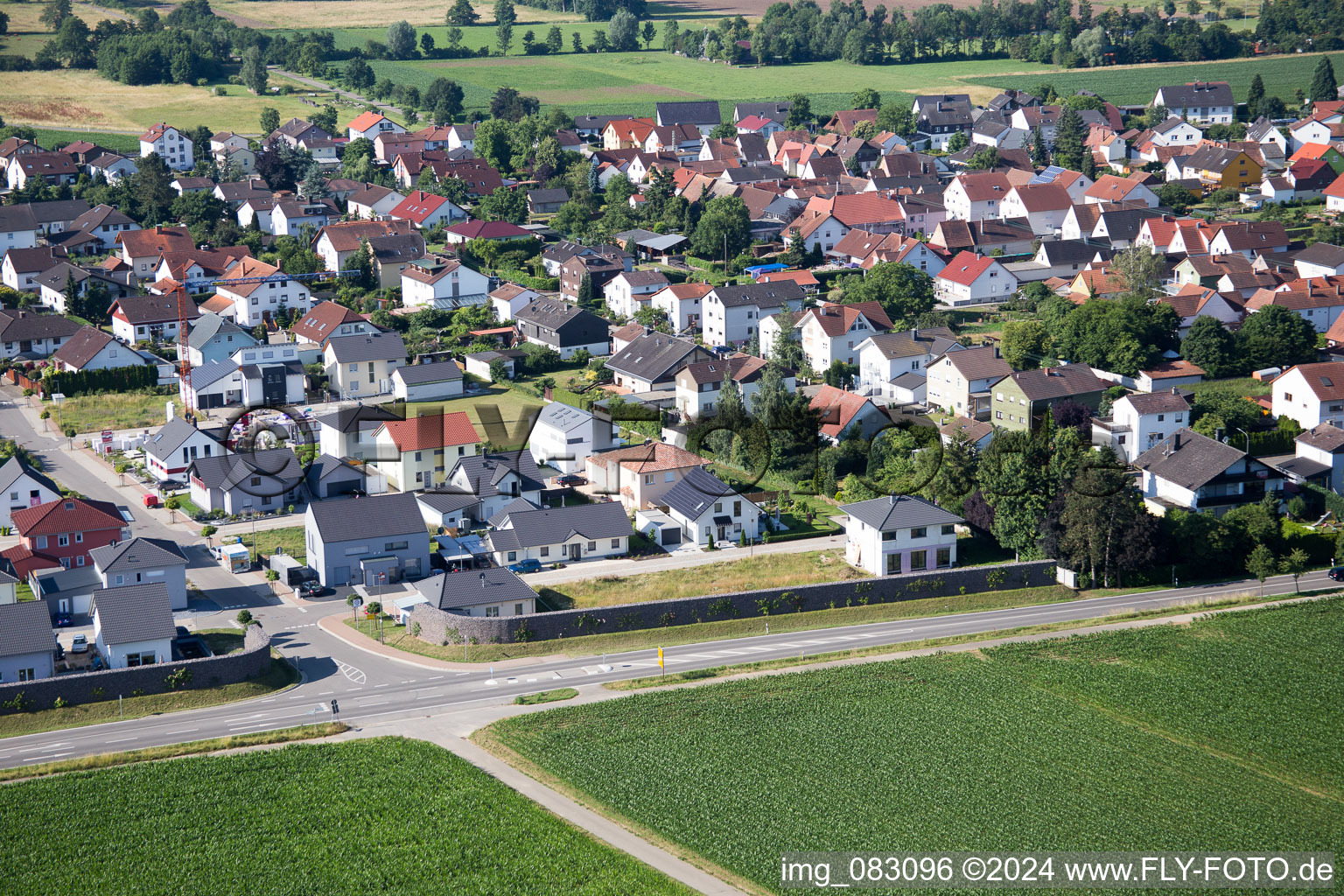 Image drone de Minfeld dans le département Rhénanie-Palatinat, Allemagne