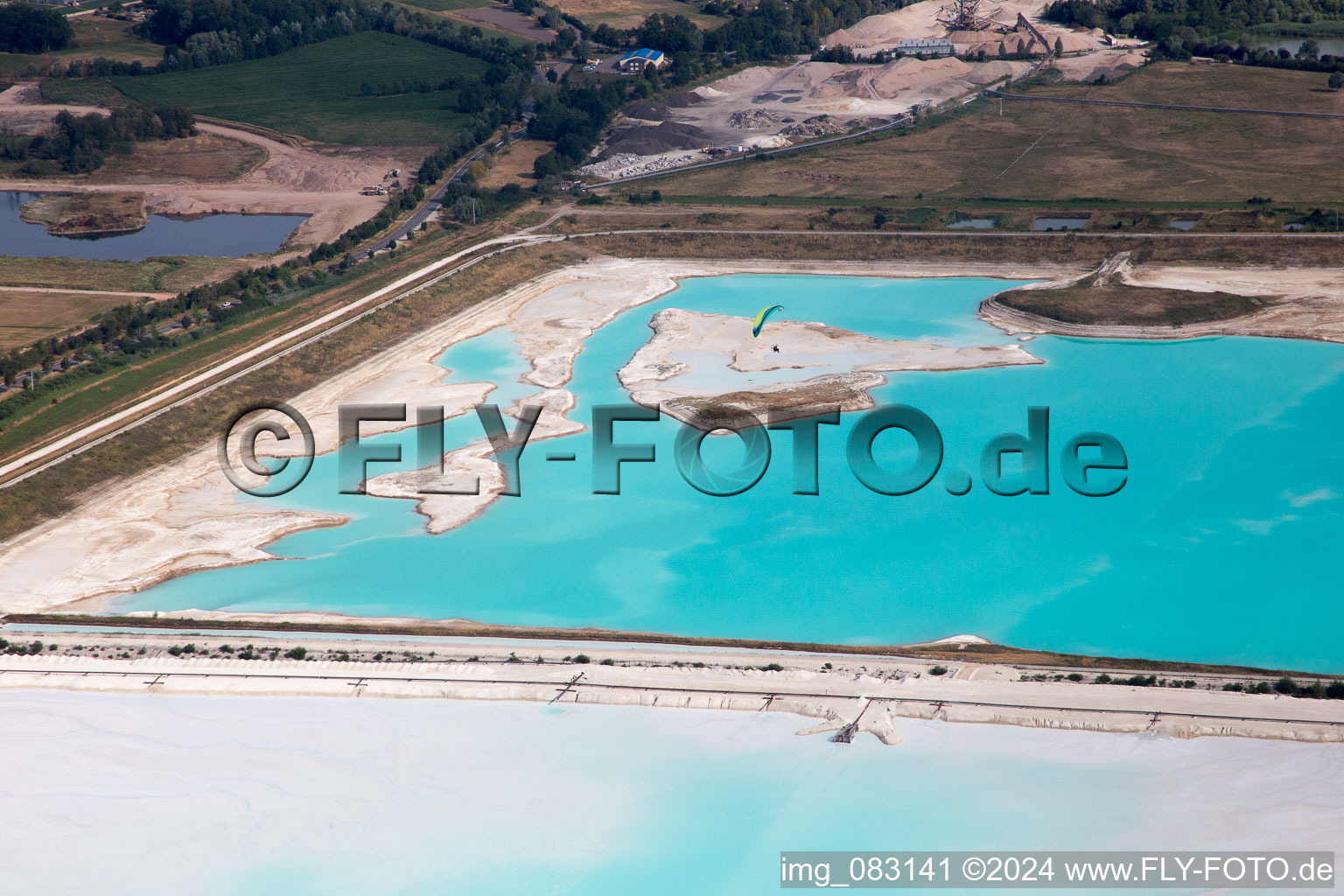 Vue oblique de Saline à Rosières-aux-Salines dans le département Meurthe et Moselle, France