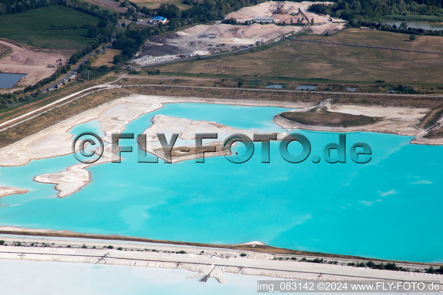 Saline à Rosières-aux-Salines dans le département Meurthe et Moselle, France d'en haut