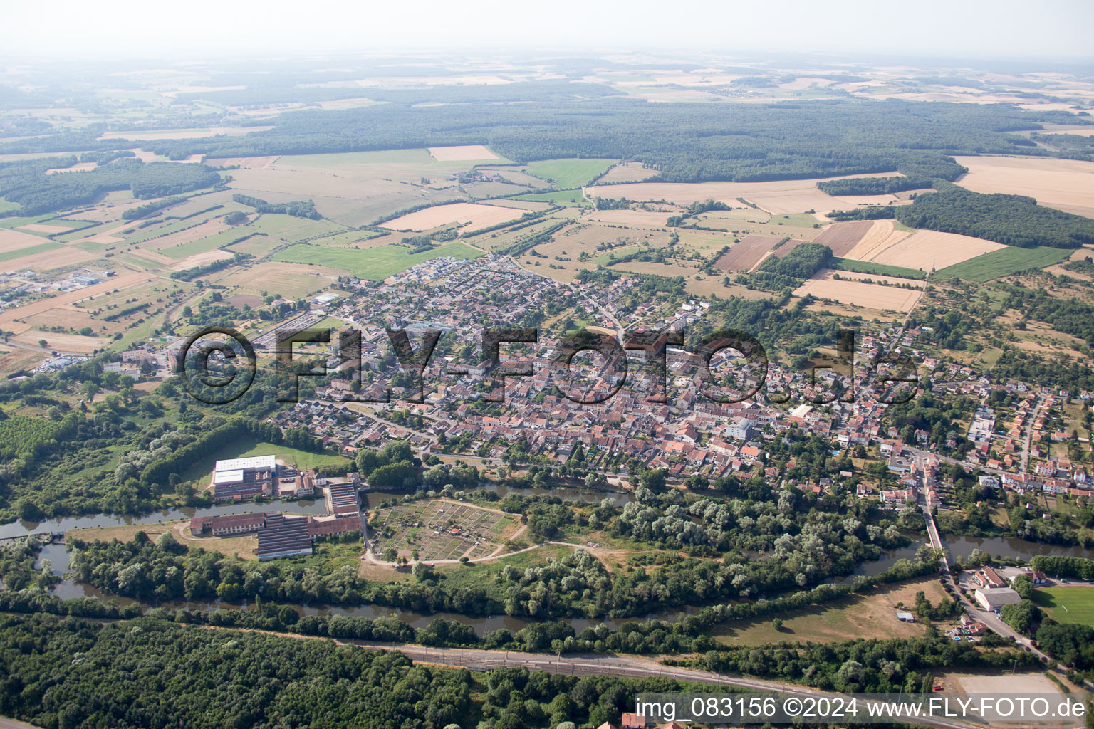 Vue aérienne de Blainville-sur-l'Eau dans le département Meurthe et Moselle, France