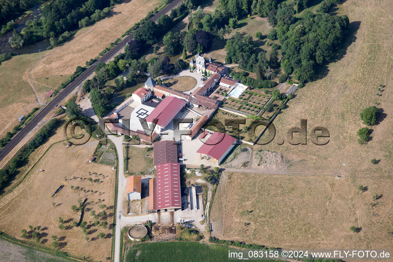 Vue aérienne de Rehainviller dans le département Meurthe et Moselle, France