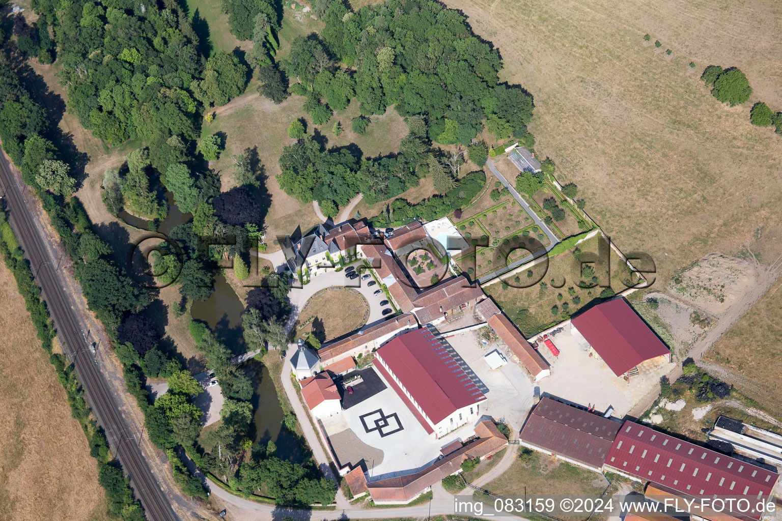 Vue aérienne de Rehainviller dans le département Meurthe et Moselle, France