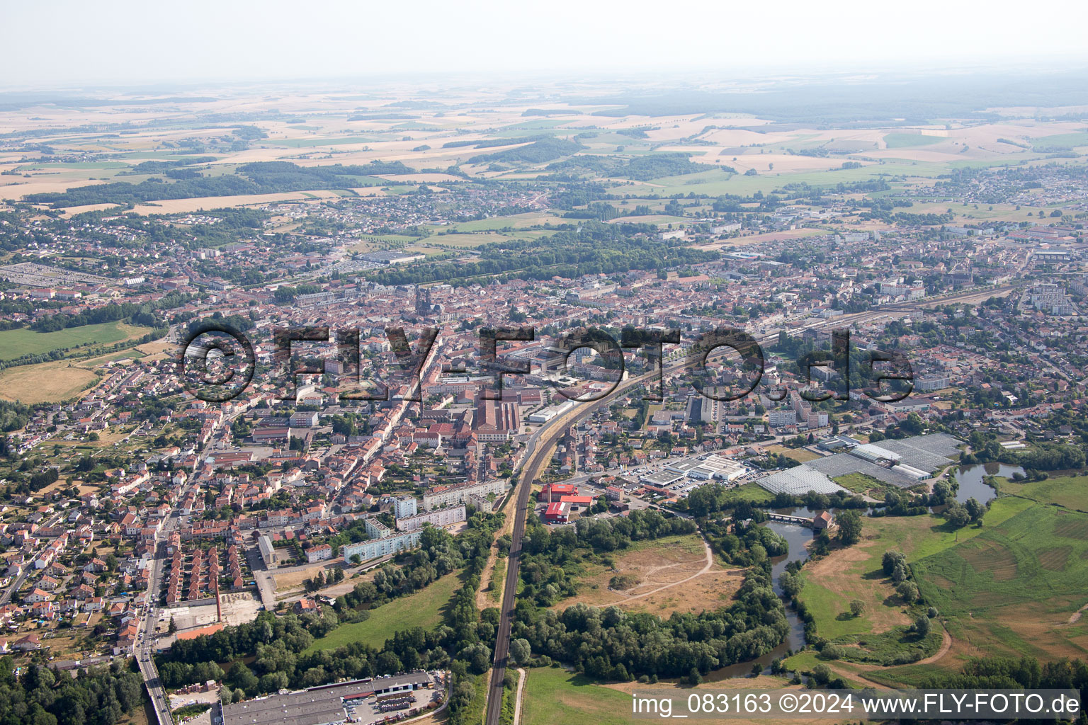 Vue aérienne de Lunéville dans le département Meurthe et Moselle, France