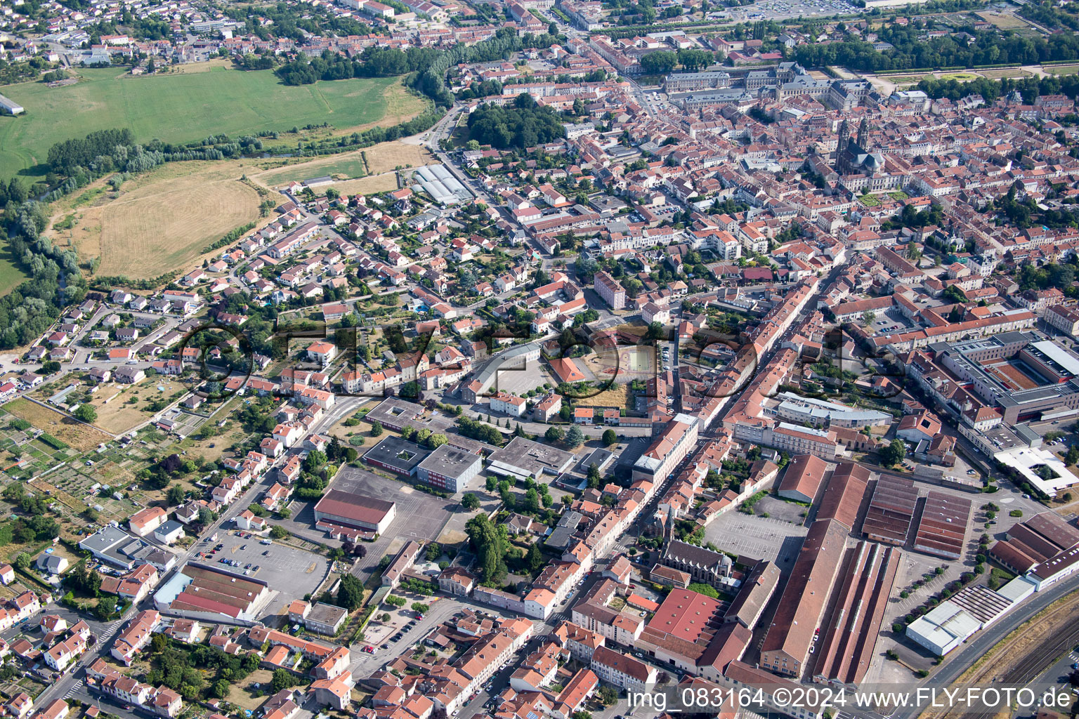 Vue aérienne de Lunéville dans le département Meurthe et Moselle, France