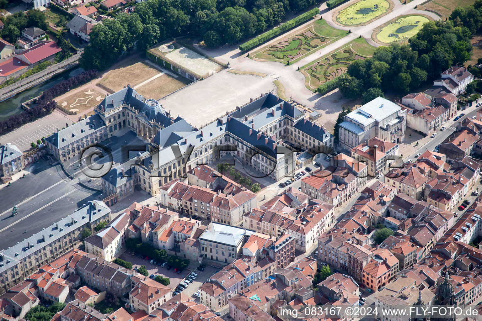 Vue aérienne de Lunéville dans le département Meurthe et Moselle, France