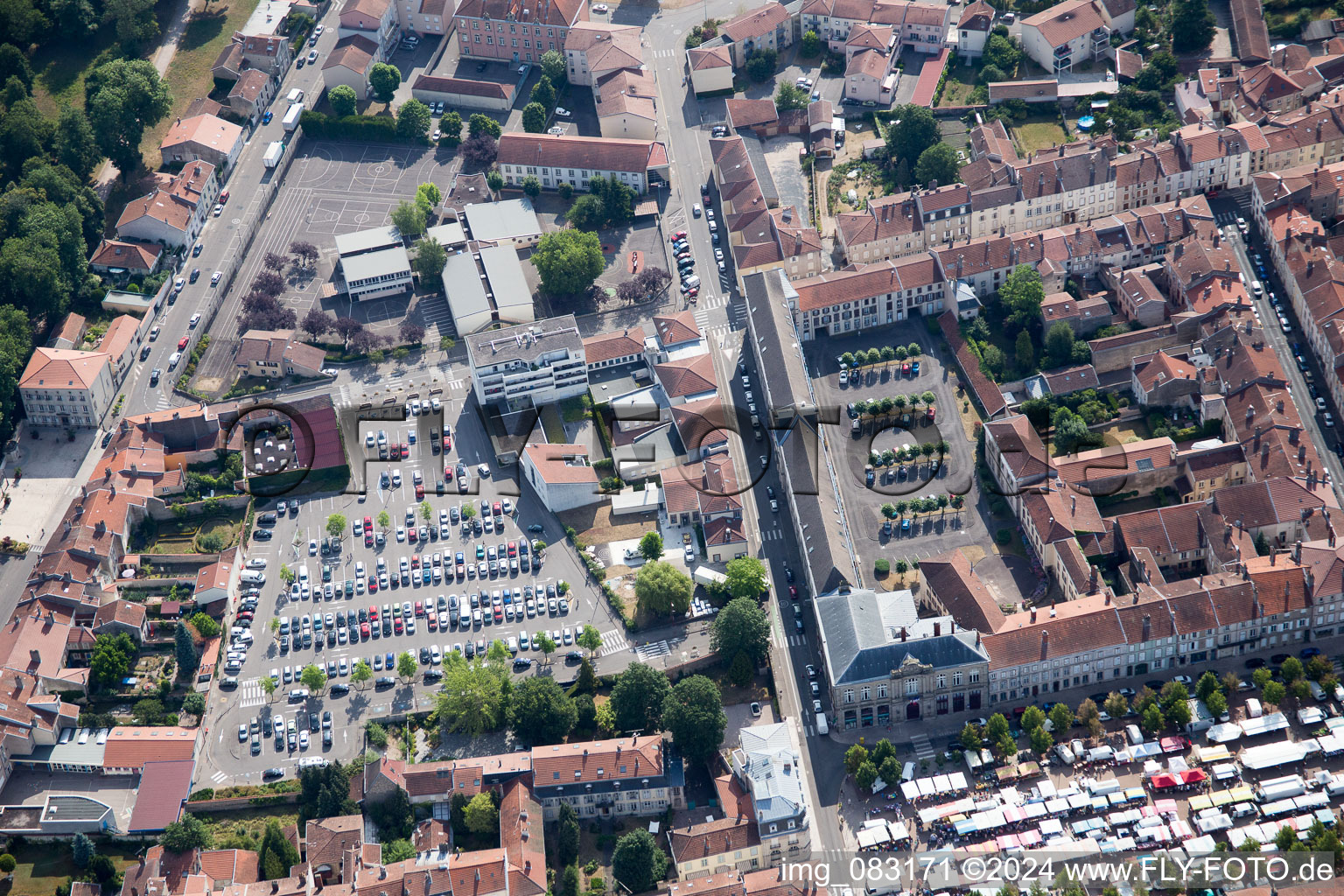 Lunéville dans le département Meurthe et Moselle, France d'en haut