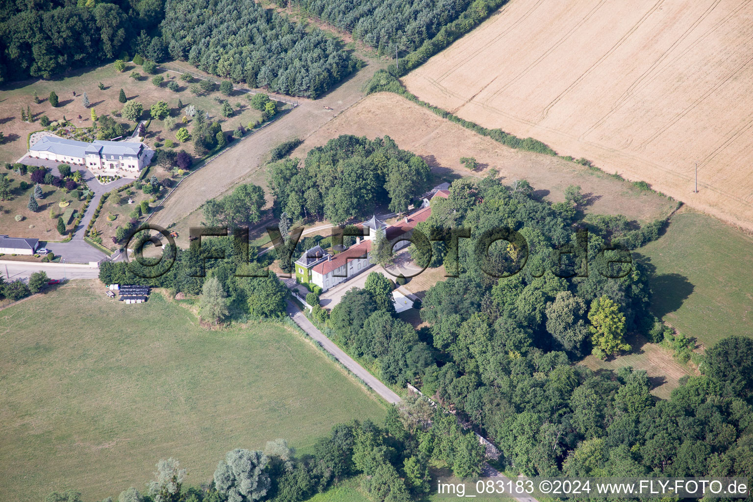 Enregistrement par drone de Lunéville dans le département Meurthe et Moselle, France