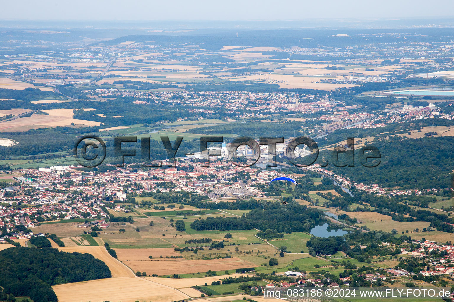 Vue aérienne de Dombasle-sur-Meurthe dans le département Meurthe et Moselle, France