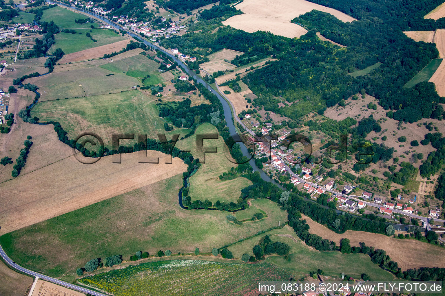 Vue aérienne de Sommerviller dans le département Meurthe et Moselle, France