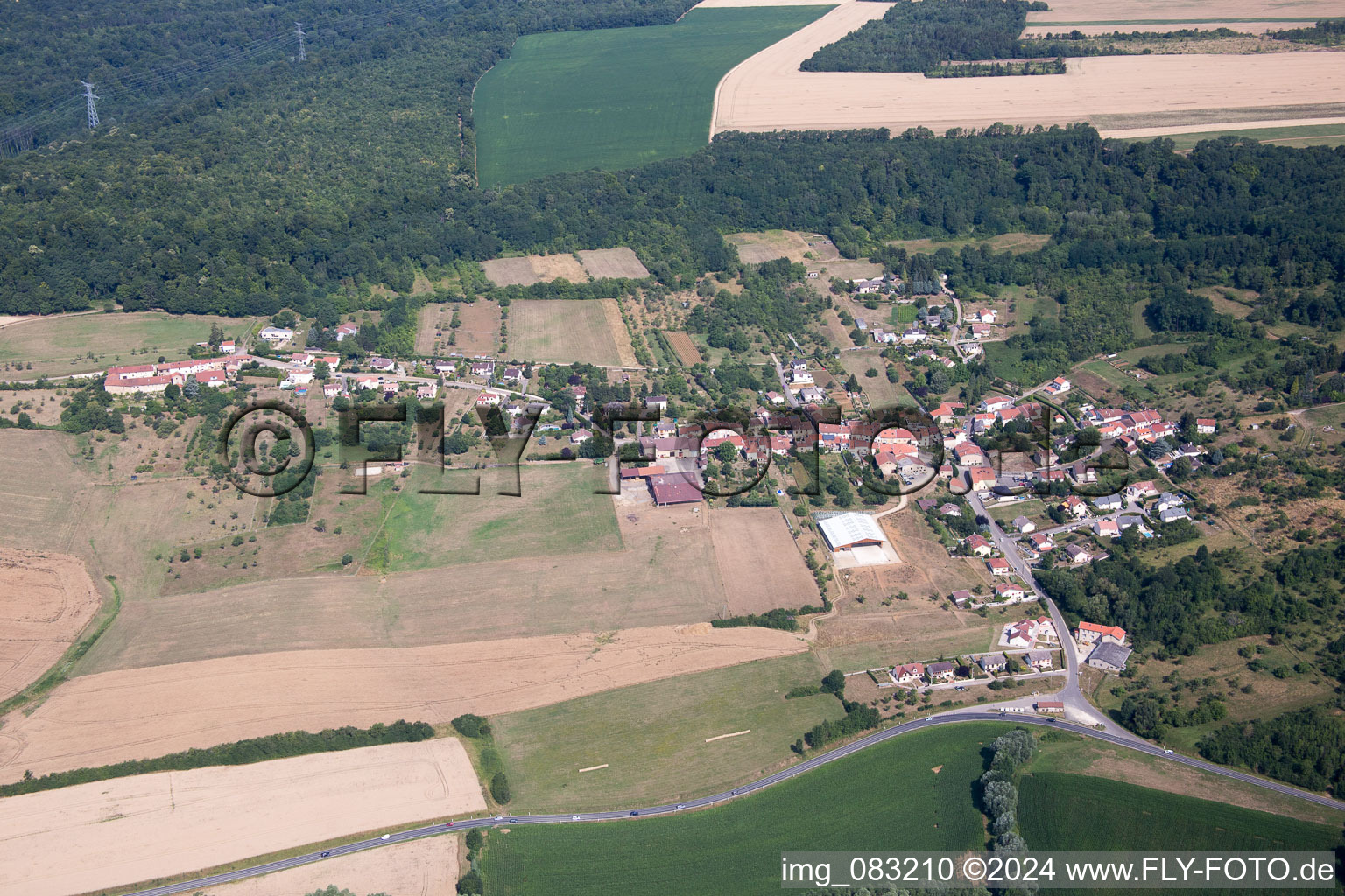 Vue aérienne de Amance dans le département Meurthe et Moselle, France